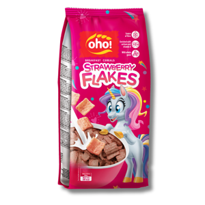 Oho! Breakfast Cereal Strawberry Flakes 150g