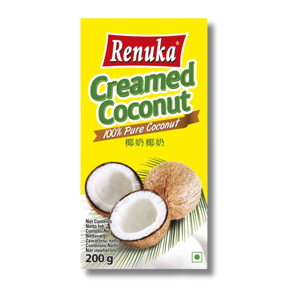 Renuka Creamed Coconut 100% Pure Coconut Bar 200g