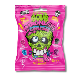 Sour Madness Take The Challenge Skull Shock Sour Pink 60g Sour Madness Take The Challenge Skull Shock Sour Pink 60g