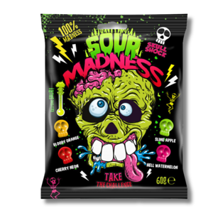 Sour Madness Take The Challenge Lollipops Extreme Sour 10's 100g