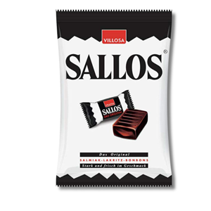 Villosa Sallos Schwarzweich Klassik Soft Liquorice 200g Villosa Sallos Schwarzweich Klassik Soft Liquorice 200g