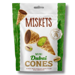 Miskets Cones Wafer Mini Dubai Chocolate 50g