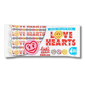 Swizzels Limited Edition Emojis Love Hearts 4 Rolls 105g