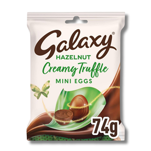Galaxy Easter Mini Eggs Milk Chocolate & Creamy Hazelnut Truffles 74g