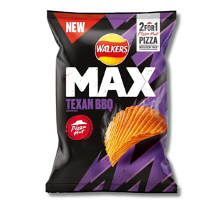 Walkers Max Pizza Hut Texan BBQ Crisps 140g