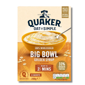 Quaker Oat So Simple Big Bowl Golden Syrup Porridge Sachets 6' 298g Quaker Oat So Simple Big Bowl Golden Syrup Porridge Sachets 6' 298g
