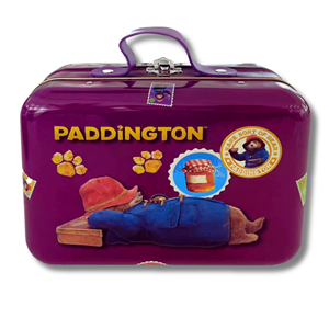 Paddington Bear Purple Tin With Chocolate and Orange Cookies 150g