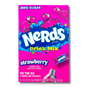 Wonka Nerds Strawberry 6' Drink Mix 16.2g Wonka Nerds Strawberry 6' Drink Mix 16.2g