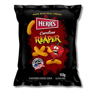Herr's Carolina Reaper Cheese Curls 113g Herr's Carolina Reaper Cheese Curls 113g