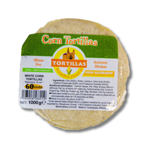 Guanajuato White Corn Tortilla 12cm 60un 1kg