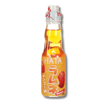 Hatakosen Ramune Japanese Soft Drink Soda Mango 200ml
