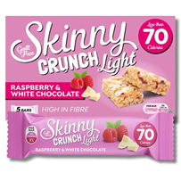 Skinny Crunch Light Raspberry & White Chocolate Bars 5 x 19g