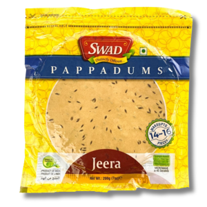 Swad Pappadums Jeera 200g Swad Pappadums Jeera 200g