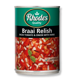 Rhodes Braai Relish Diced Tomato & Onion with Herbs 400g