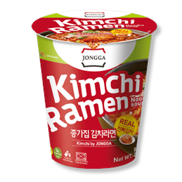 Jongga Instant Noodles Cup Kimchi Ramen & Real Kimchi 82.5g