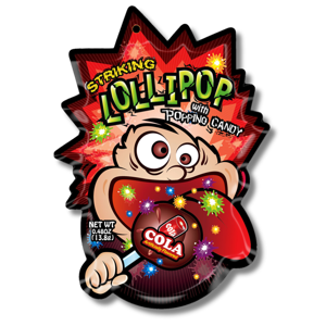Striking Lollipop With Popping Candy Cola 13.8g Striking Lollipop With Popping Candy Cola 13.8g