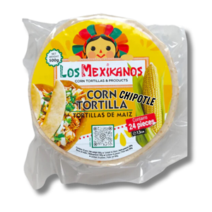 Los Mexikanos Corn Tortilla & Chipotle 13cm 24's 500g