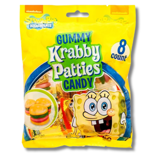 Nickelodeon Spongebob Gummy Krabby Patties Bag 72g Nickelodeon Spongebob Gummy Krabby Patties Bag 72g