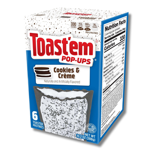 Toast'em Pop-Ups Pop Tart Frosted Cookies & Cream 288g