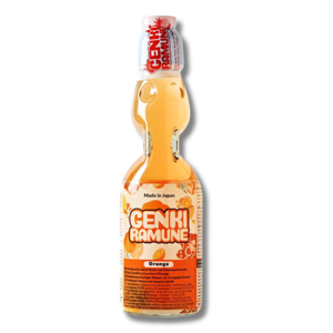 Genki Ramune Carbonated Drink Orange 200ml