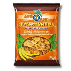 Afroase Plantain Chips Sweet 80g Afroase Plantain Chips Sweet 80g