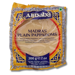 Alibaba Madras Plain Pappadoms 200g