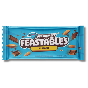 MrBeast Feastables Almond Milk Chocolate Bar 60g