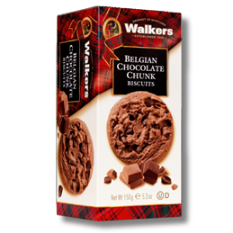 Walker's Belgian Chocolate Chunk Biscuits 150g