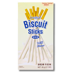 Yummy Yummy Coated Biscuit Sticks Milk Flavour 60g