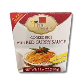 Thai Delight Cooked Rice with Red Curry Sauce 330g