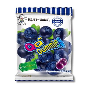 Want Want Gummy Candy Blueberry Flavour 70g