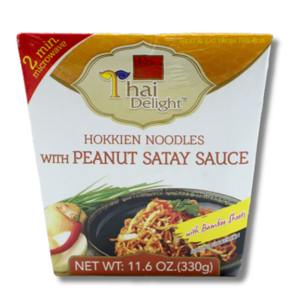 Thai Delight Hokkien Noodles With Peanut satay Sauce 330g Thai Delight Hokkien Noodles With Peanut satay Sauce 330g