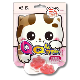 Want Want Cat Paw Gummy Strawberry Flavour 45g