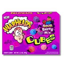 Warheads Sour Berry Mix Cubes Box 99g