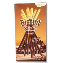 Yummy Yummy Coated Chocolate Biscuit Sticks 60g