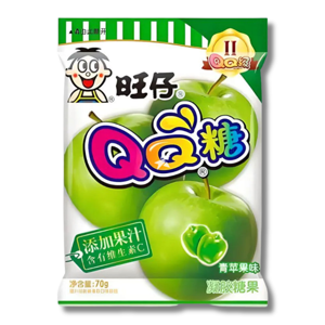 Want Want QQ Gummies Green Apple Flavour 70g