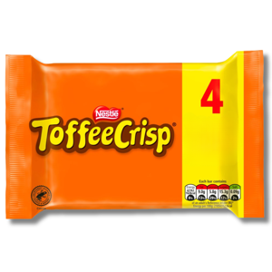 Nestlé Toffee Crisp Chocolate Bar 4 Pack 124g Nestlé Toffee Crisp Chocolate Bar 4 Pack 124g