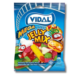 Vidal Mega Jelly Mix Strawberry & Raspberry Flavour 90g