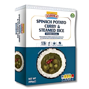 Ashoka Combo Meal Spinach Potato Curry & Rice 250g