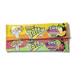 Warheads Sour Taffy Chewy Bar Tropical Strawberry Kiwi 42g