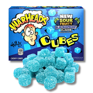 Warheads Sour fruity Blue Raspberry Cubes 85g