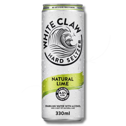 White Claw Hard Seltzer Natural Lime Sparkling Water 4.5% 330ml