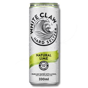 White Claw Hard Seltzer Natural Lime Sparkling Water 4.5% 330ml