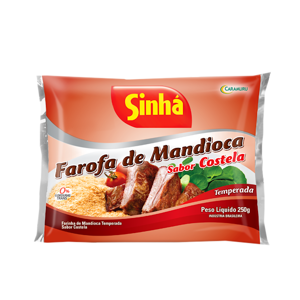 Sinhá Farofa Mandioca Sabor Costela 250g