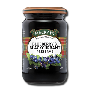 Mackays Blueberry & Blackcurrant Preserve 340g Mackays Blueberry & Blackcurrant Preserve 340g