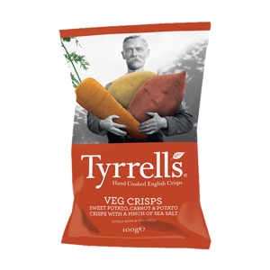 Tyrrell's Veg Crisps Sw Potato, Carrot & Potato 100g Tyrrell's Veg Crisps Sw Potato, Carrot & Potato 100g