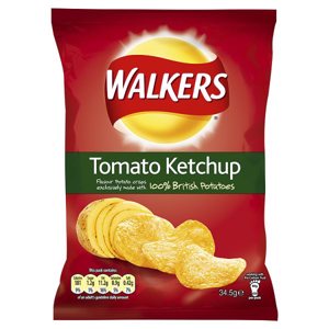 Walkers Crisps Tomato Ketchup 32,5g Walkers Crisps Tomato Ketchup 32,5g