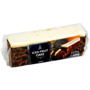 Iceland Top Iced Fruit Cake bar 400g Iceland Top Iced Fruit Cake bar 400g