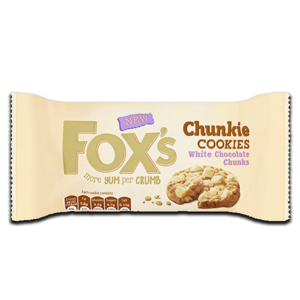 Fox's Chunkie Cookies White Chocolate Chunks 180g Fox's Chunkie Cookies White Chocolate Chunks 180g