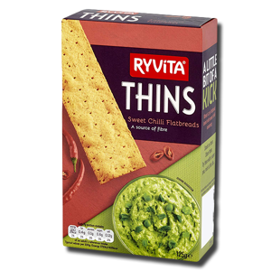 Ryvita Thins Sweet Chilli Flatbreads 125g Ryvita Thins Sweet Chilli Flatbreads 125g